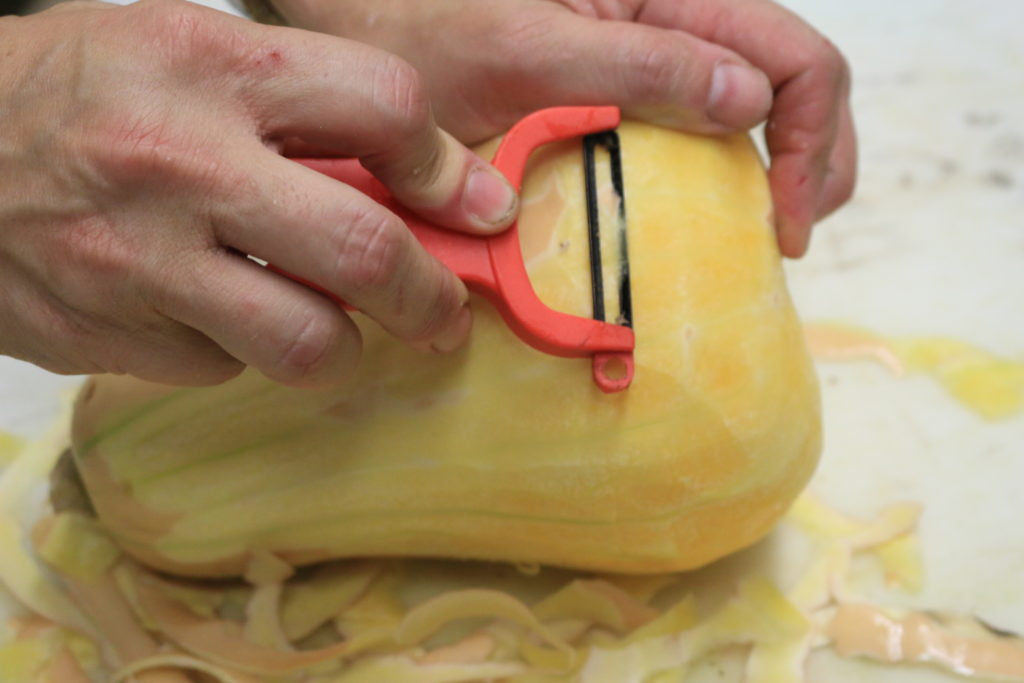 peel squash for homemade paleo chips