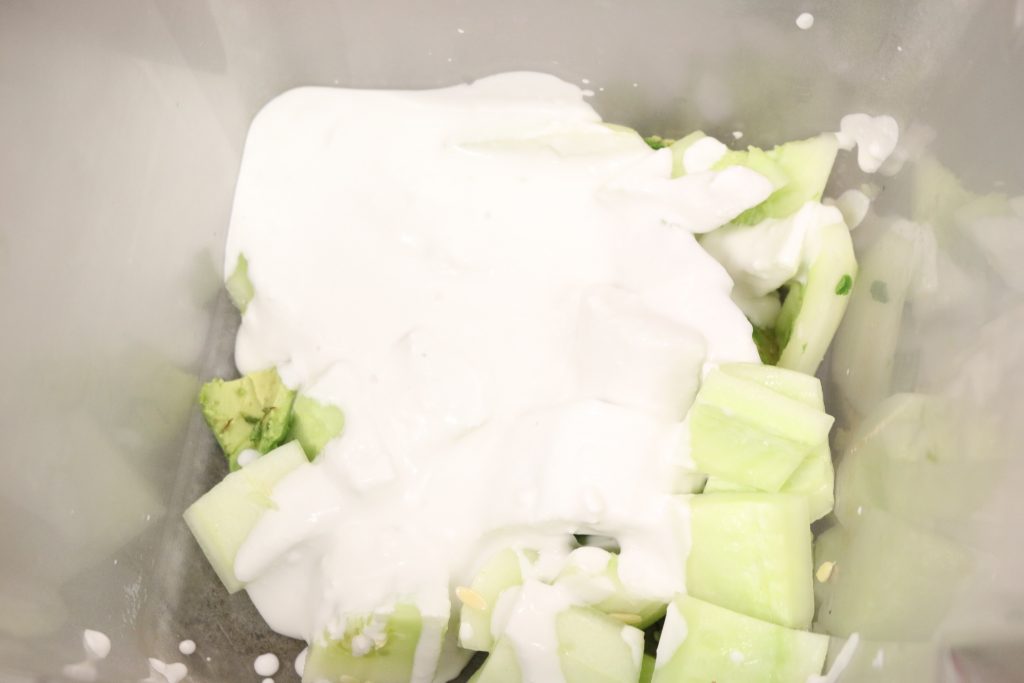 add ingredients to blender