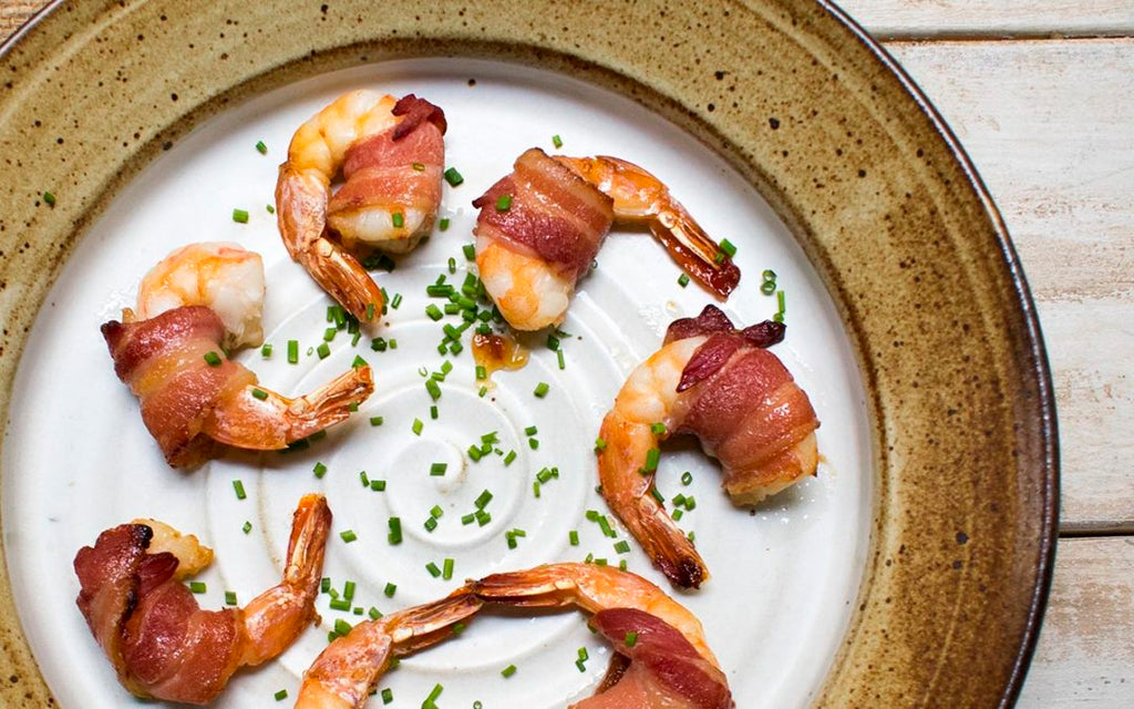 AIP Maple Glazed Bacon Wrapped Shrimp