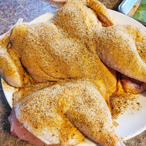 Sprinkle AIP BBQ Spice Rub over all the chicken