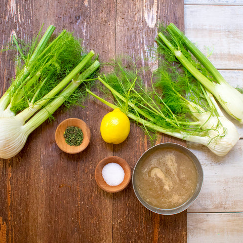 paleo braised fennel ingredients