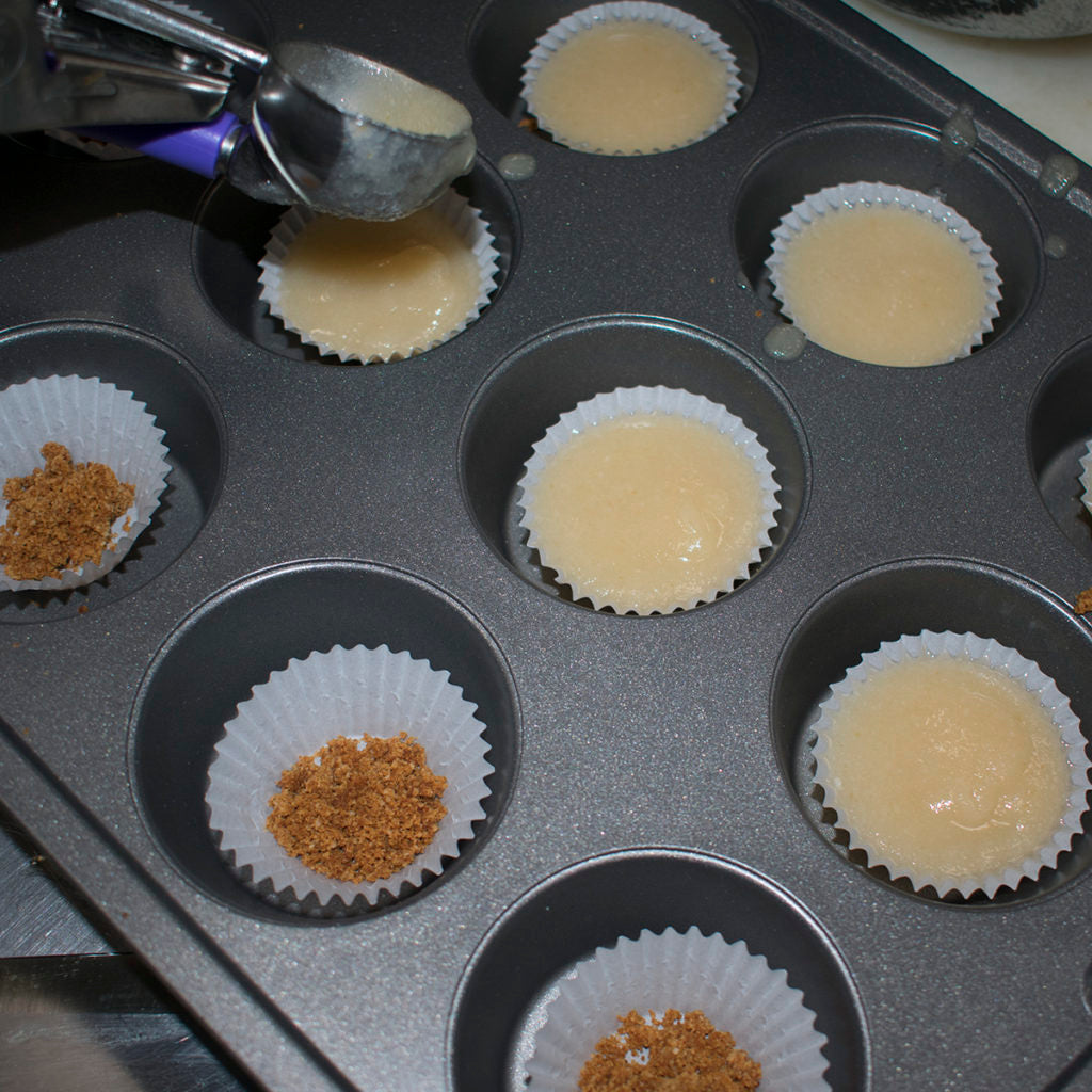 Fill all AIP cheesecake bites in the pan