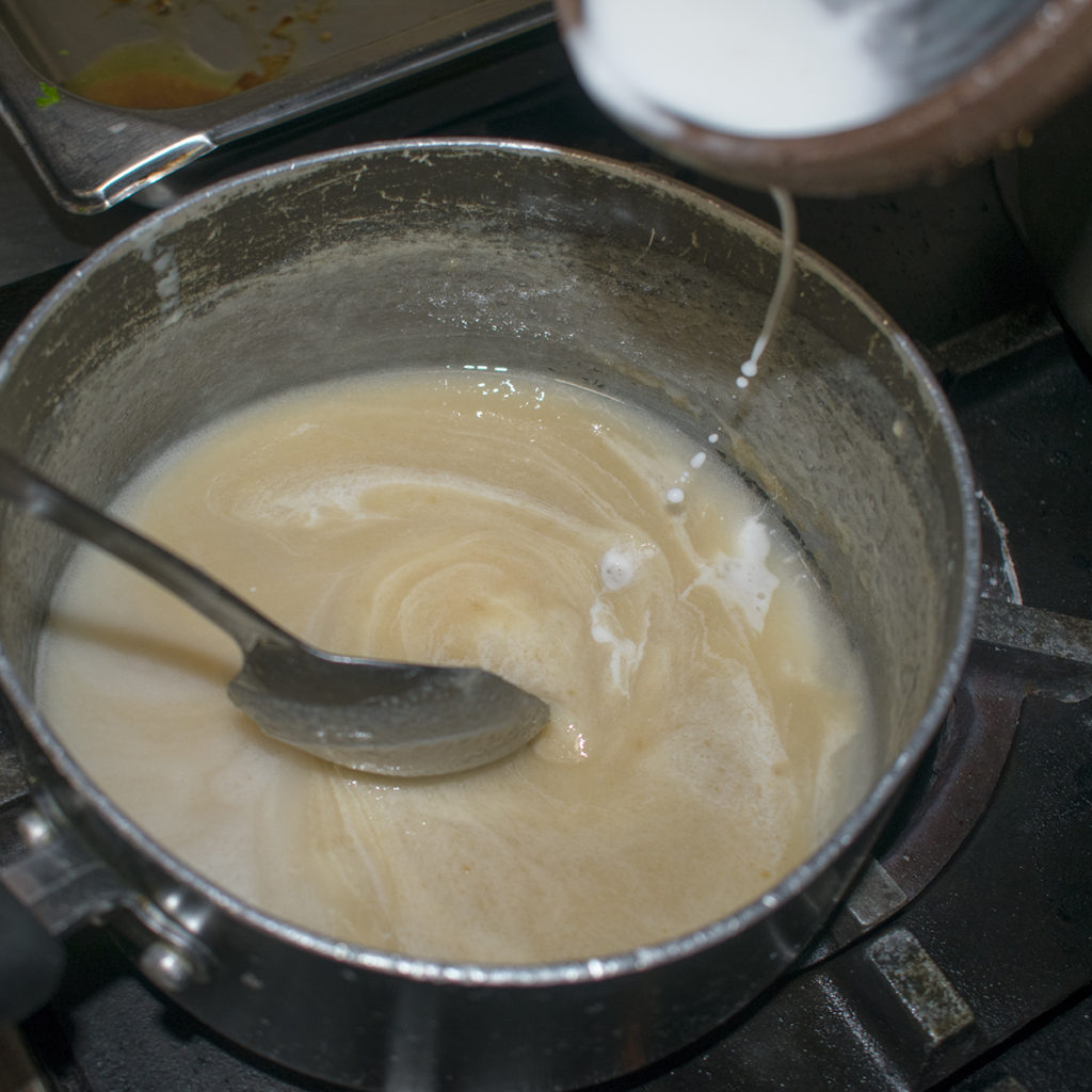 Stir in the arrowroot thoroughly