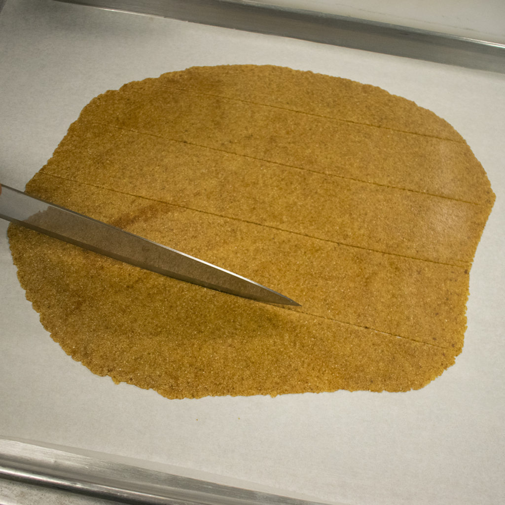 AIP Graham Cracker Recipe - cutting dough