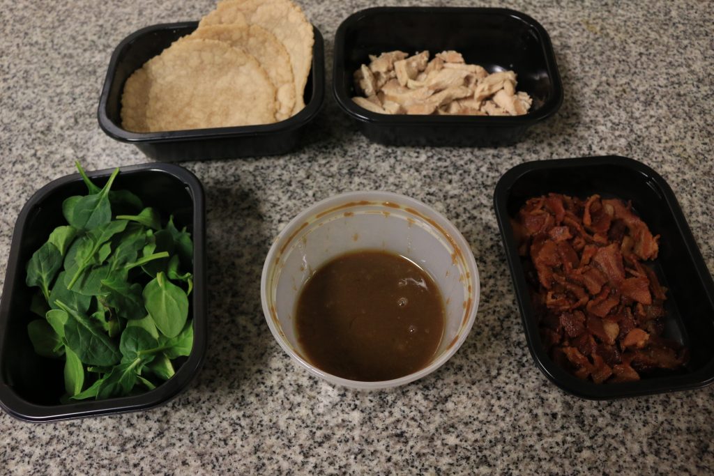 AIP/Paleo Chicken, Bacon and Spinach Wrap Ingredients