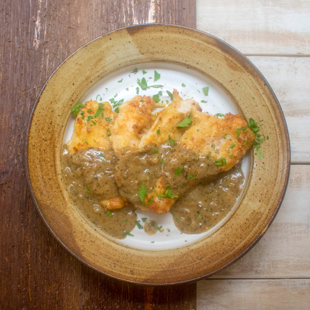 paleo Chicken Scallopini with Lemon Garlic Cream Sauce