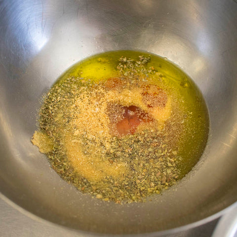 Add all the vinaigrette ingredients together in a small bowl