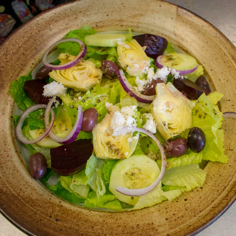 Paleo Chicken Souvlaki Greek Salad