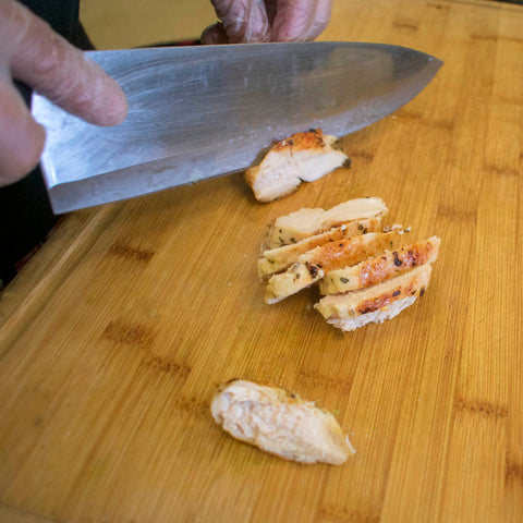 Slice the chicken