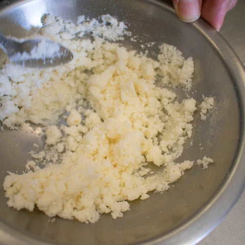 Mix the ingredients together until moist and crumbly