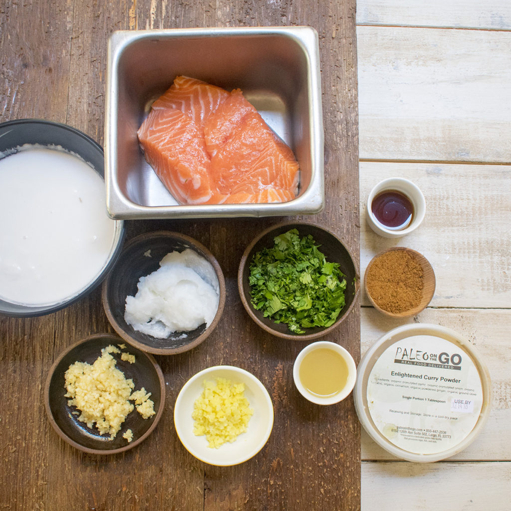 AIP Coconut Curry Salmon Ingredients