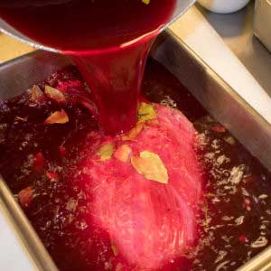 Make sure the brine is completely covering the meat