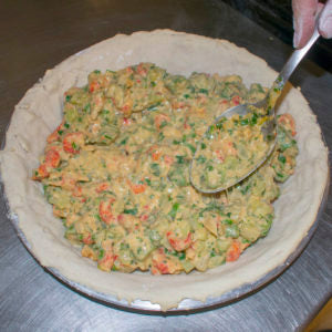 crawfish mixture in aip pie