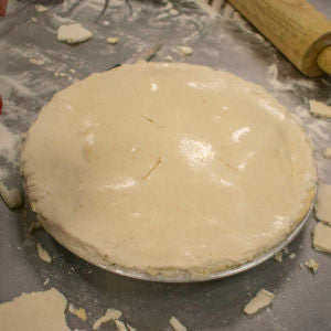 cut 4 slits for vent holes and pinch the edges