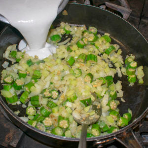 add coconut milk and salt