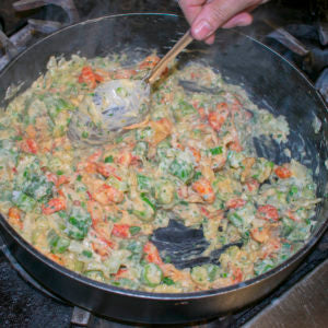 fold in green onion and parsley