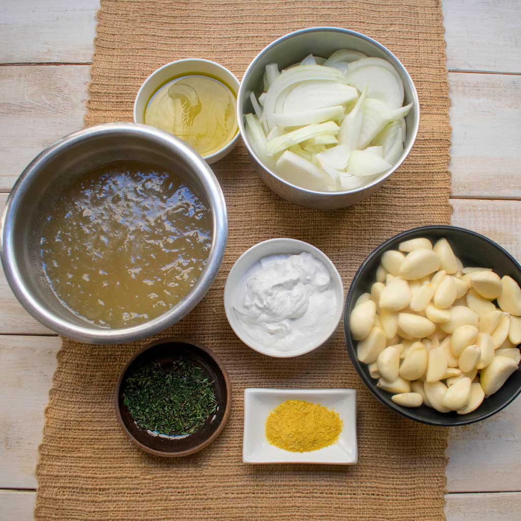 AIP Garlic Bisque Ingredients