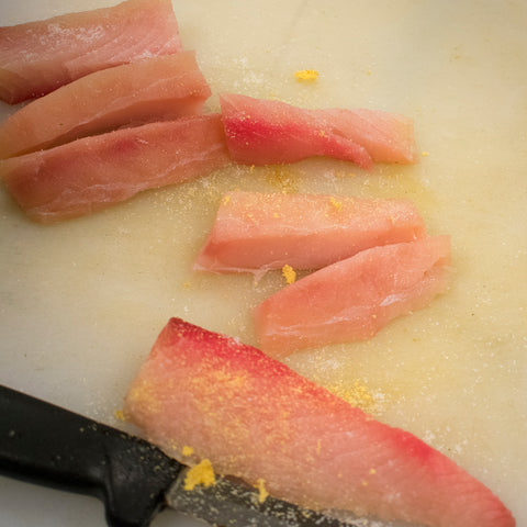 fish filets seasoned with salt garlic and onion powder