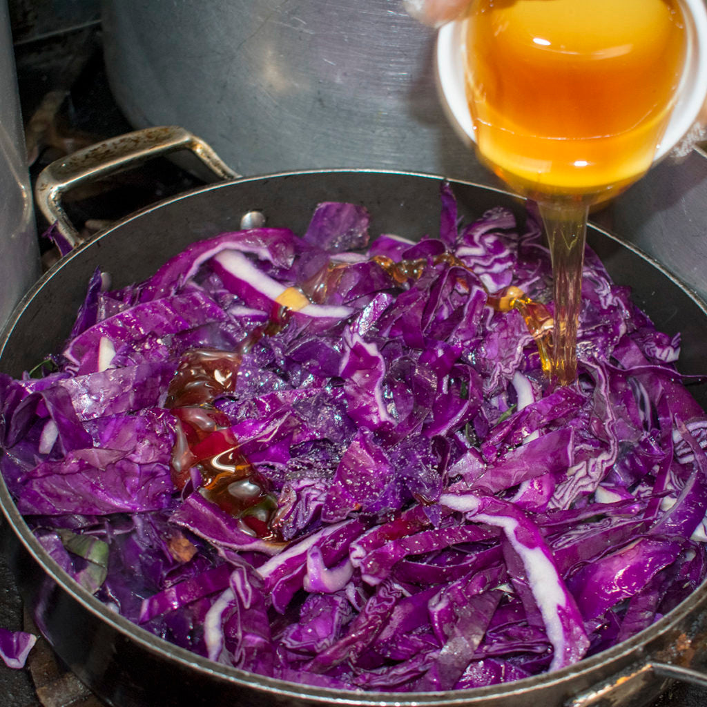 Pour in a little water or chicken stock to keep it from sticking and burning