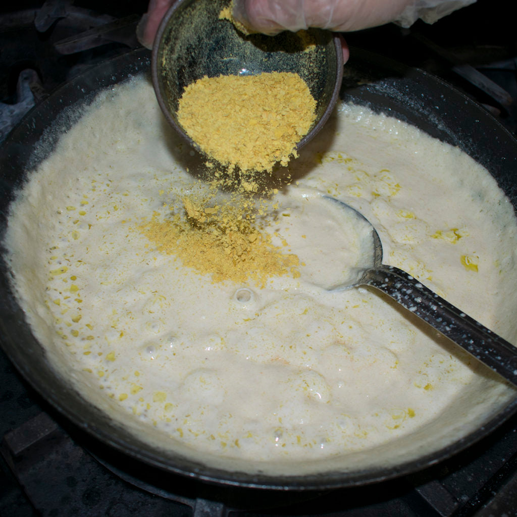 Stir in the granulated onion, granulated garlic and turmeric