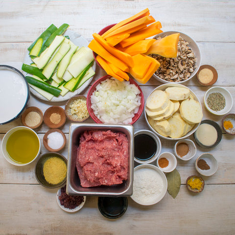 AIP Greek Moussaka Ingredients