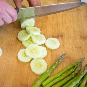 Slice cucumber