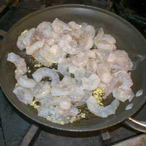 Add shrimp to the pan