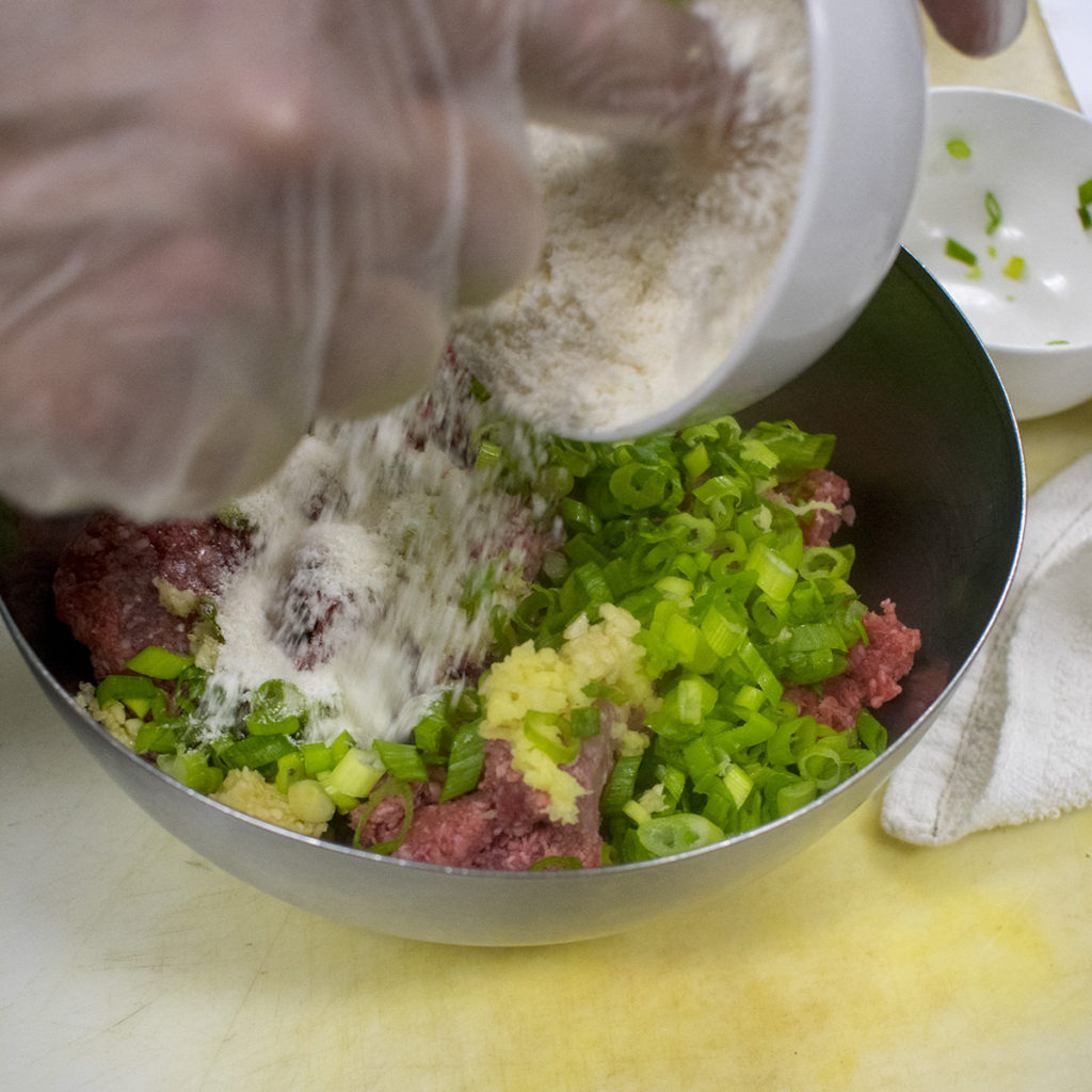 add coconut flour and ginger and sea salt
