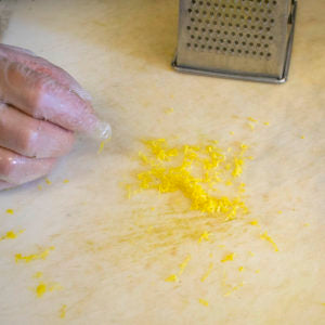 Zest the lemon