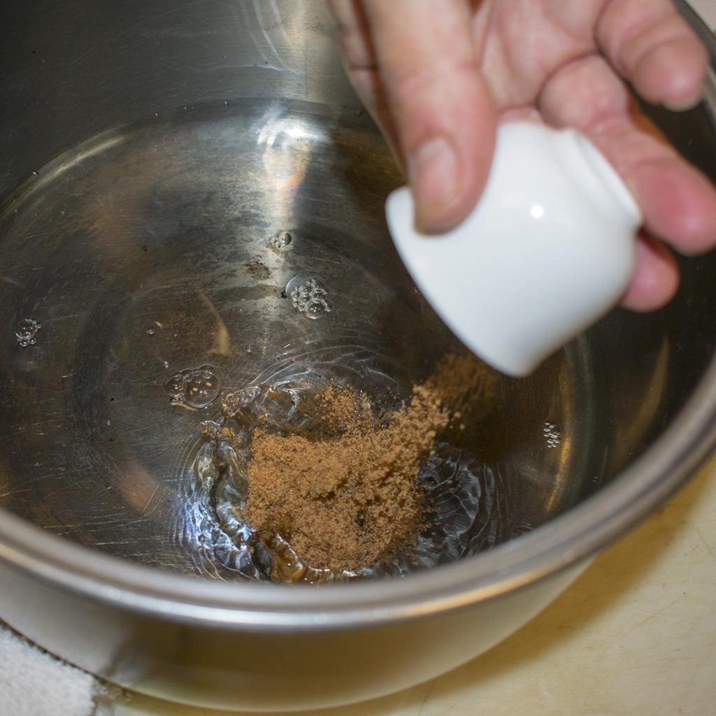 Add coconut sugar to pot