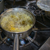 Shape the mixture into small balls and fry them again until crisp and golden