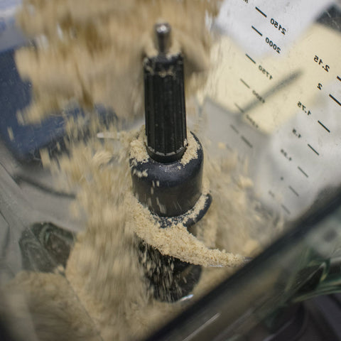 pour the tigernut flour into the food processor
