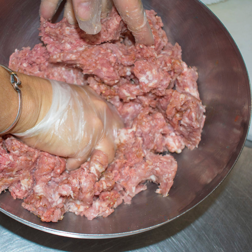 Mix together with your hands until well combined