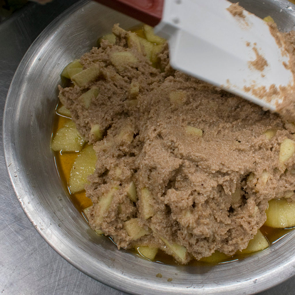 Spread batter into cake pan and smooth out evenly