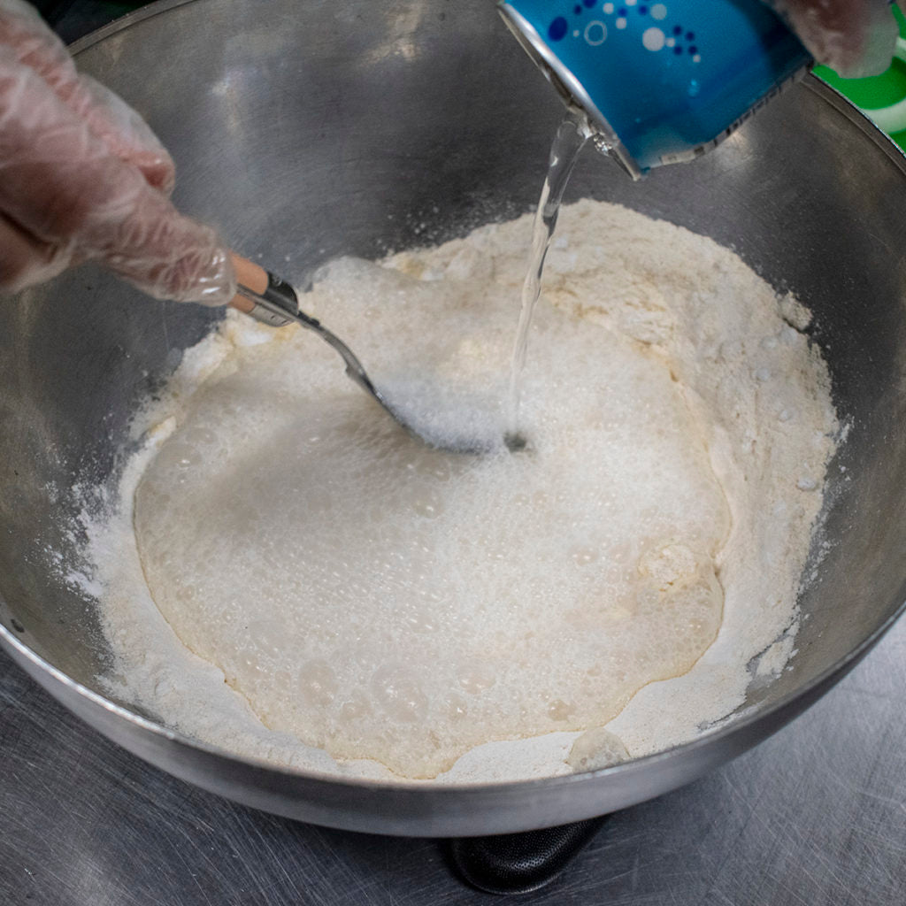 whisk seltzer until smooth