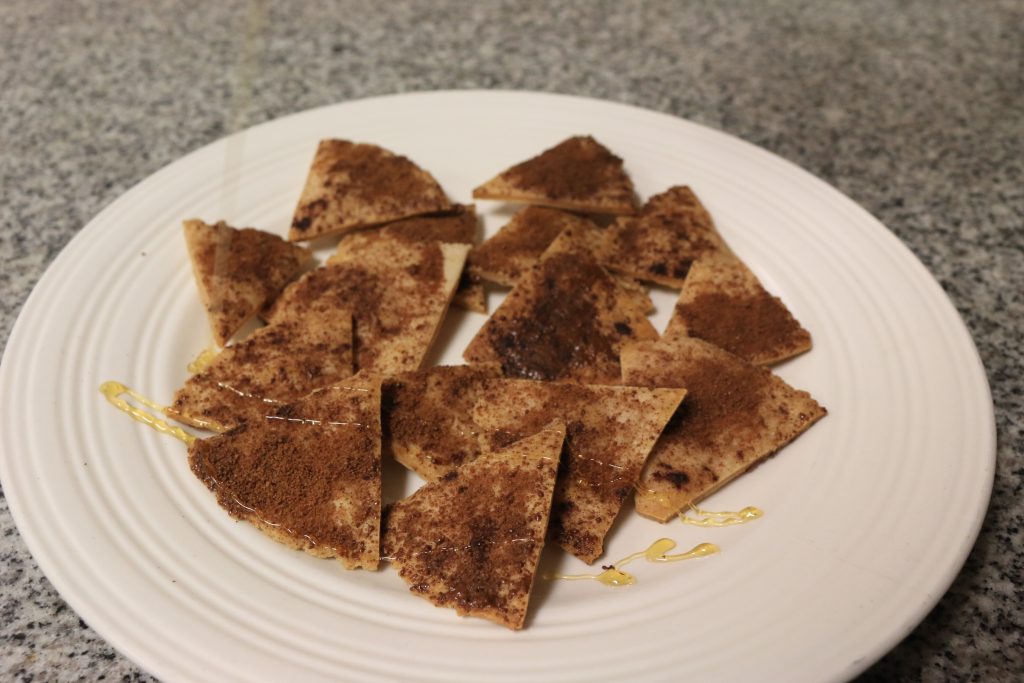 put in oven to toast top side and melt sugar