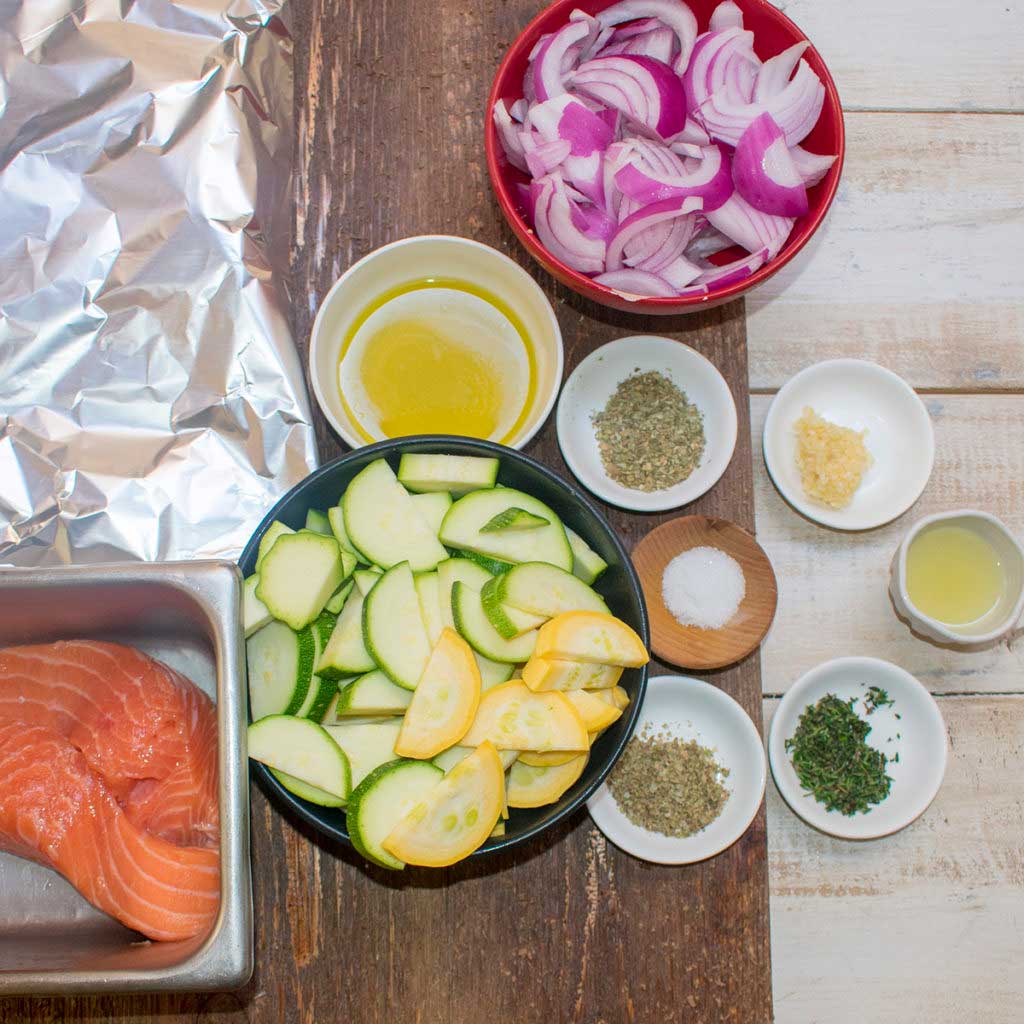 AIP Salmon And Vegetable Foil Packs - Ingredients