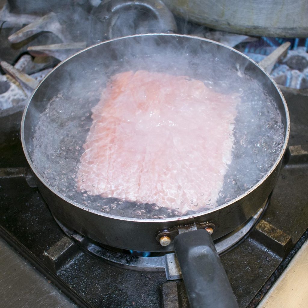 poach for 5-7 minutes until cooked through and easily flakes with a fork