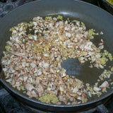 sautee chopped mushrooms