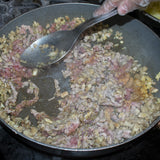stir mushrooms pork