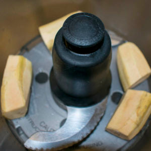 Place the plantain chunks into a food processor