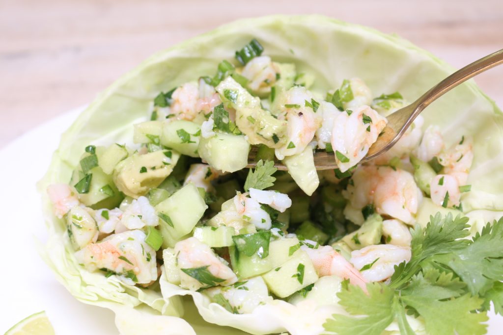 Paleo AIP Shrimp Ceviche with Avocado and Apple