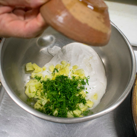 add finely chopped fresh dill