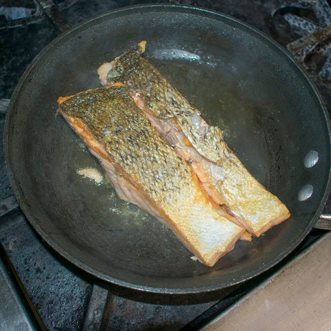 cook salmon about 4 minutes in hot skillet