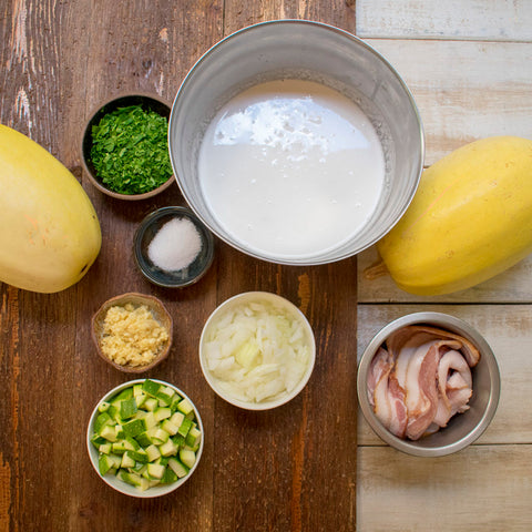 AIP Spaghetti Squash Carbonara Ingredients