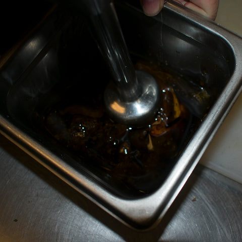 use an immersion blender to emulsify