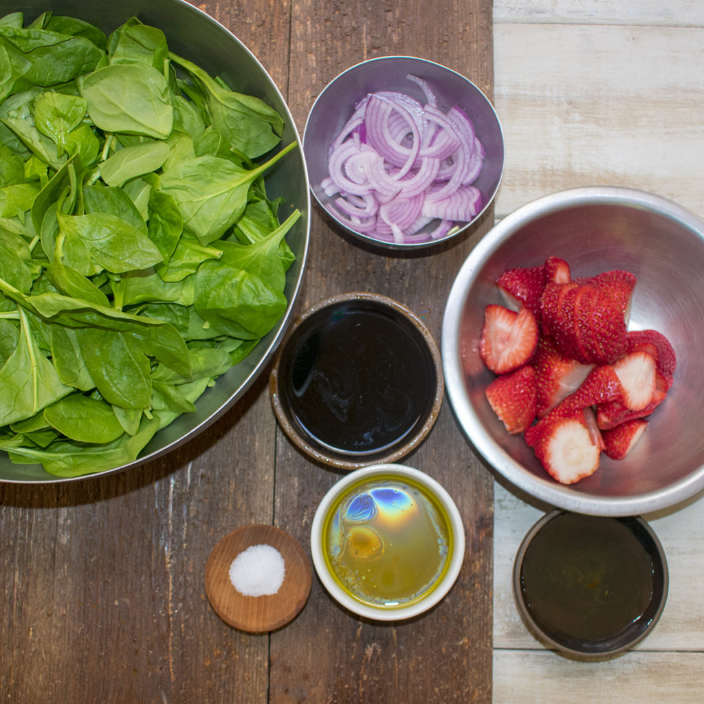 AIP Spinach Salad Ingredients