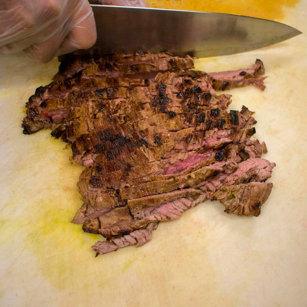 grill steak on each side until desired doneness
