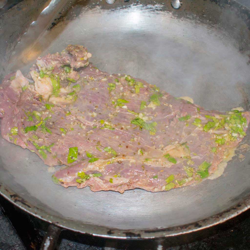 marinade the steak for an hour at room temperature