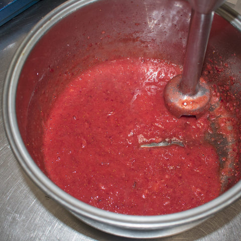 puree aip strawberry jam mixture until smooth
